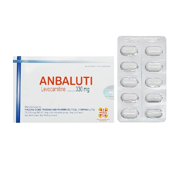 Anbaluti 330mg Phương Đông 9 vỉ x 10 viên (Carnitine) Anbaluti 330mg Phương Đông 9 vỉ x 10 viên (Carnitine)