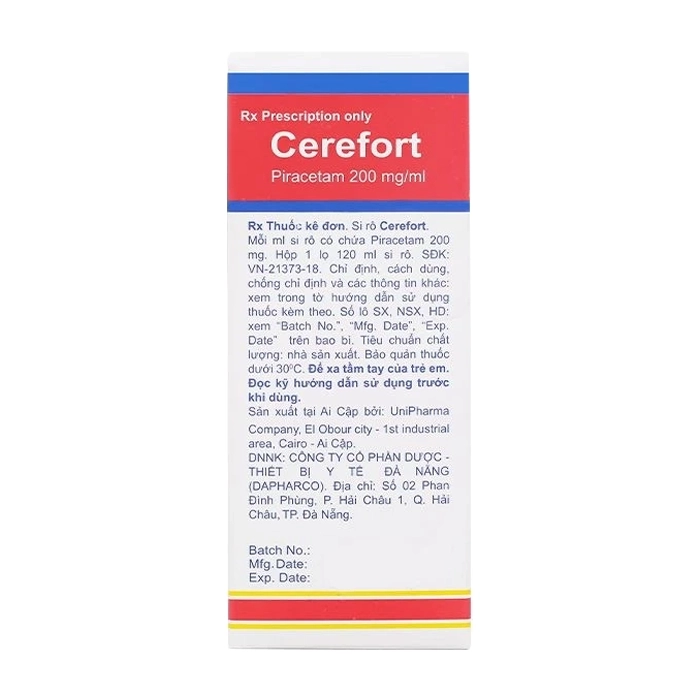 Cerefort Unipharma 120ml (Piracetam) Cerefort Unipharma 120ml (Piracetam)