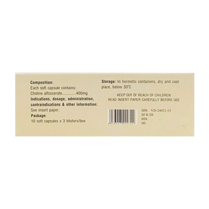 Cholina Phil Inter Pharma 3 vỉ x 10 viên Cholina Phil Inter Pharma 3 vỉ x 10 viên