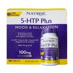 Tpbvsk giảm căng thẳng và tăng hưng phấn Natrol 5-HTP Plus 100mg, Hộp 150 viên Tpbvsk giảm căng thẳng và tăng hưng phấn Natrol 5-HTP Plus 100mg, Hộp 150 viên