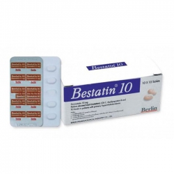 Thuốc tim mạch Bestatin 10mg, Hộp 100 viên Thuốc tim mạch Bestatin 10mg, Hộp 100 viên