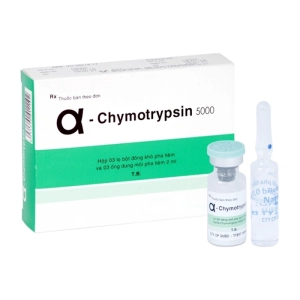 α - Chymotrypsin 5000 Bidiphar 3 lọ + 3 ống (Alpha Chymotrypsine)