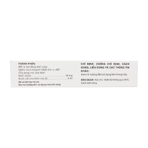 α - Chymotrypsin 5000 Bidiphar 3 lọ + 3 ống (Alpha Chymotrypsine)