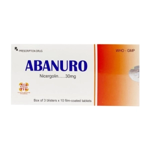 Abanuro 30mg Phương Đông 3 vỉ x 10 viên (Nicergolin)