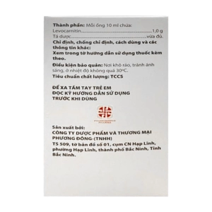 Abanuti 1g Phương Đông 20 ống x 10ml (Levocarnitin)