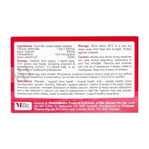 Abricotis Probiotec 6 vỉ x 10 viên (Calcium + Vitamin D3)