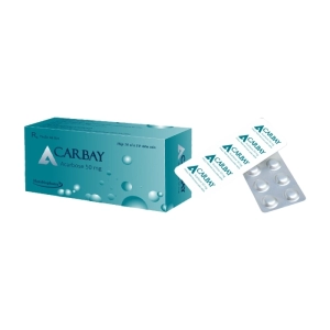 Acarbay 50mg Herabiopharm 10 vỉ x 10 viên (Acarbose)