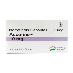 Accufine 10mg Healing Pharma 10 vỉ x 10 viên (Isotretinoin)