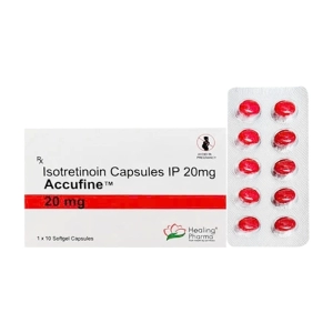 Accufine 20mg Healing Pharma 1 vỉ x 10 viên (Isotretinoin)