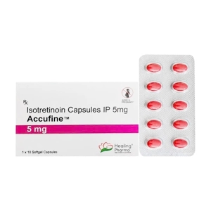 Accufine 5mg Healing Pharma 1 vỉ x 10 viên (Isotretinoin)