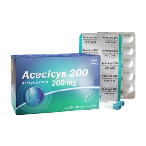 Acecicys 200 Thephaco 5 vỉ x 10 viên (Acetylcysteine)