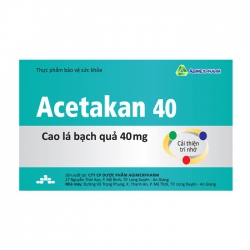 TPBVSK Acetakan 40mg Agimexpharm, Hộp 10 vỉ x 10 viên