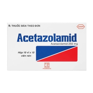 Acetazolamid 250mg Pharmedic 10 vỉ x 10 viên