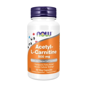 Acetyl-L-Carnitine 500mg Now Foods 50 viên – Hỗ trợ vận chuyển chất béo