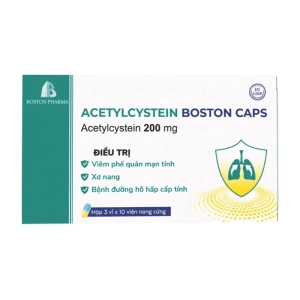 Acetylcystein Boston Caps 200mg 3 vỉ x 10 viên (Acetylcystein)