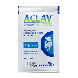 Aclav 1g/125mg 12 gói x 3,8g - Thuốc kháng sinh Aclav 1g/125mg 12 gói x 3,8g - Thuốc kháng sinh