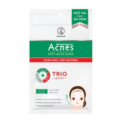 Acnes Anti-Acne Mask Rohto Mentholatum 3 miếng - Mặt nạ cho da dầu và mụn Acnes Anti-Acne Mask Rohto Mentholatum 3 miếng - Mặt nạ cho da dầu và mụn