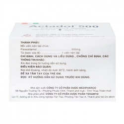 Actadol 500mg Medipharco 10 vỉ x 10 viên - Trị các chứng đau và sốt từ nhẹ đến vừa Actadol 500mg Medipharco 10 vỉ x 10 viên - Trị các chứng đau và sốt từ nhẹ đến vừa
