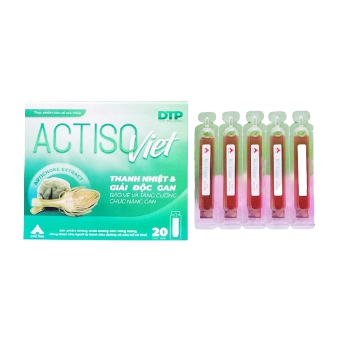 Actiso Việt CPC1 Hà Nội 20 ống x 10ml - Hỗ trợ giải độc gan, bảo vệ gan