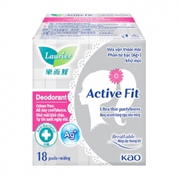 Active Fit Deodorant AG+ Laurier 18 miếng (phân tử bạc)