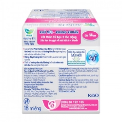 Active Fit Deodorant AG+ Laurier 18 miếng (phân tử bạc)