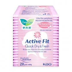 Active Fit Quick Dry Fresh Laurier 20 miếng (hàng ngày, hương hoa)