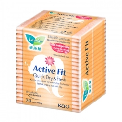 Active Fit Quick Dry Fresh Laurier 20 miếng (hàng ngày, hương trái cây)