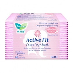 Active Fit Quick Dry Fresh Laurier 40 miếng (hàng ngày, hương hoa)