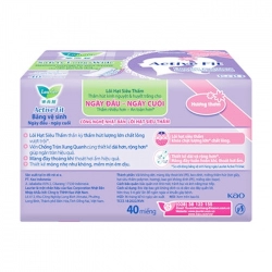 Active Fit Sfety Long Wide Laurier 40 miếng (Hương hoa anh đào)