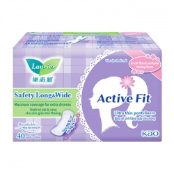 Active Fit Sfety Long Wide Laurier 40 miếng (Hương hoa anh đào)