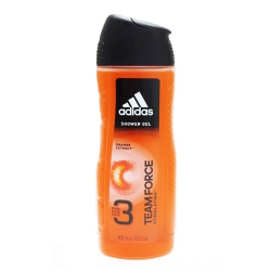 Sữa tắm, gội, rửa mặt Adidas Team Force Orange Extract (Body, Hair, Face) Shower Gel, Chai 400ml