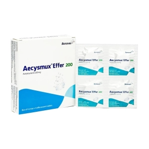 Aecysmux Effer 200 Pharimexco 4 vỉ x 4 viên (Acetylcystein)