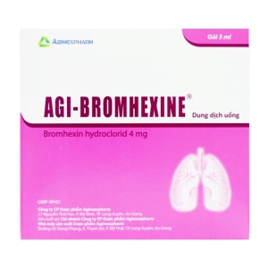 Agi-Bromhexine 4 Agimexpharm 30 gói x 5ml Agi-Bromhexine 4 Agimexpharm 30 gói x 5ml