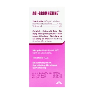 Agi-Bromhexine 4 Agimexpharm 30 gói x 5ml Agi-Bromhexine 4 Agimexpharm 30 gói x 5ml