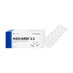 Agicardi 2.5 Agimexpharm 3 vỉ x 10 viên (Bisoprolol fumarat)