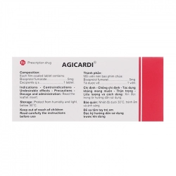 Agicardi 5mg Agimexpharm 3 vỉ x 10 viên Agicardi 5mg Agimexpharm 3 vỉ x 10 viên