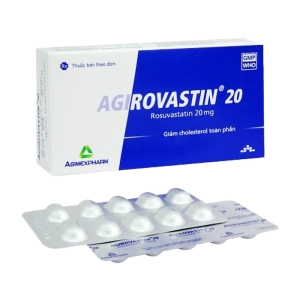 Agirovastin 20 Agimexpharm 3 vỉ x 10 viên (Rosuvastatin)