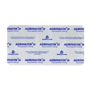 Agirovastin 20 Agimexpharm 3 vỉ x 10 viên (Rosuvastatin)