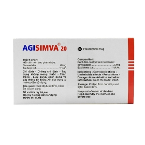 Agisimva 20 Agimexpharm 3 vỉ x 10 viên