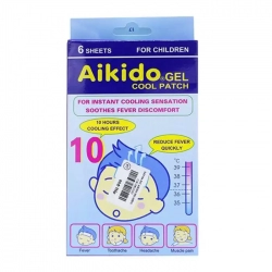 Aikido Gel Cool Patch 3 gói x 2 miếng - Miếng dán hạ sốt chườm mát