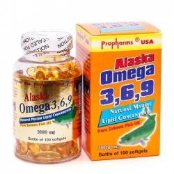 Dầu Cá Propharms USA Alaska Omega 3-6-9 1000mg, Chai 100 viên Dầu Cá Propharms USA Alaska Omega 3-6-9 1000mg, Chai 100 viên