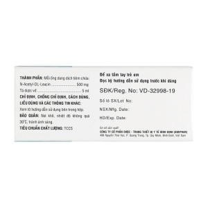 Aleucin 500mg/5ml Bidiphar 10 ống (N-Acetyl-DL-Leucine)
