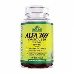 Alfa 369 Flax Oil 1000mg, Chai  100 viên  Alfa 369 Flax Oil 1000mg, Chai  100 viên