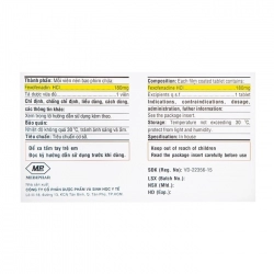 Allerphast 180mg Mebiphar 1 vỉ x 10 viên - Trị viêm mũi dị ứng Allerphast 180mg Mebiphar 1 vỉ x 10 viên - Trị viêm mũi dị ứng