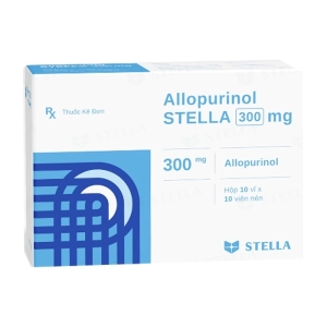 Allopurinol Stella 300mg 10 vỉ x 10 viên (Allopurinol)