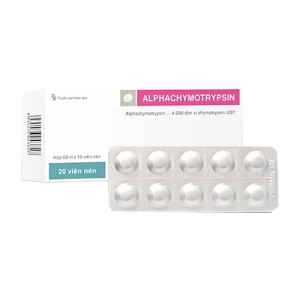 Alphachymotrypsin 4200 IU TV.Pharm 2 vỉ x 10 viên (Alphachymotrypsin)