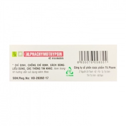 Alphachymotrypsin 8400 TV.PHARMA, 5 vỉ x 10 viên Alphachymotrypsin 8400 TV.PHARMA, 5 vỉ x 10 viên