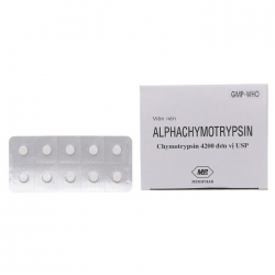 Thuốc Alphachymotrypsin Mebiphar, Hộp 200 viên Thuốc Alphachymotrypsin Mebiphar, Hộp 200 viên