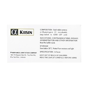 α-Kiisin 4200IU Pymepharco 10 vỉ x 10 viên – Thuốc kháng viêm α-Kiisin 4200IU Pymepharco 10 vỉ x 10 viên – Thuốc kháng viêm