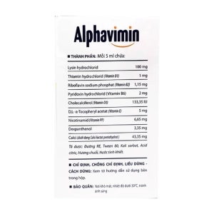 Alphavimin Hadiphar 20 ống x 10ml